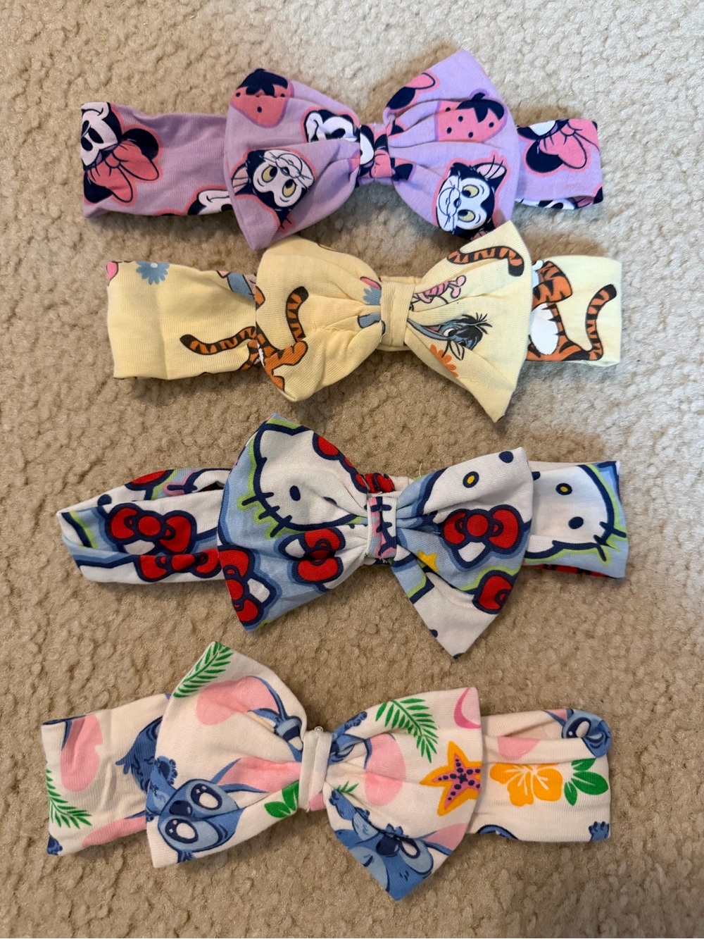 Character Kids Bow Headbands - Pack of 4